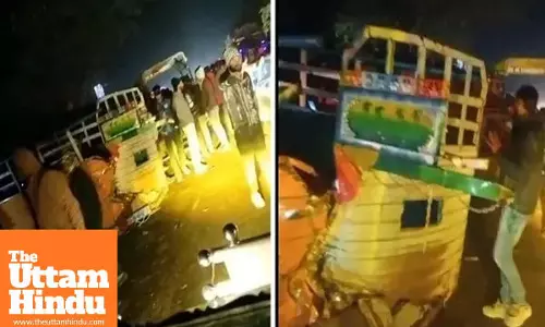 Deadly road accident, five killed ten injured in pickup van tractor trolley collision