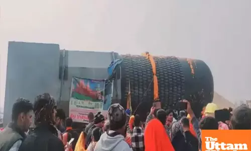 Get ready for a divine spectacle: 210-ton, 33-Ft worlds largest Shivalinga to be installed in Virat Ramayana temple today!