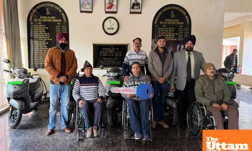 TVS Motor donates specially modified scooters to Paraplegic Centre in Mohali  to support paraplegic Ex-Servicemen