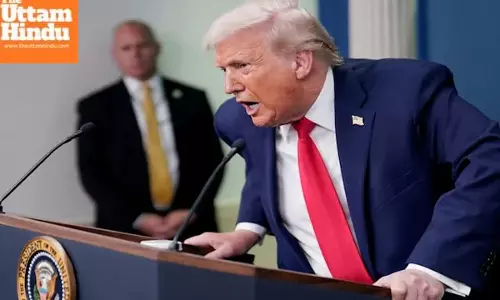 Questions raised about Trumps health, dark blue marks seen on hand; President himself clarified