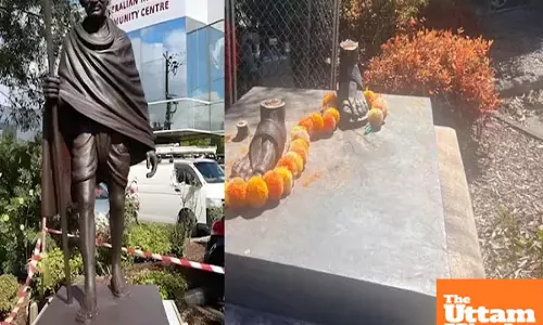 Mahatma Gandhis 420 kg bronze statue mysteriously loses legs, gets stolen in Australia