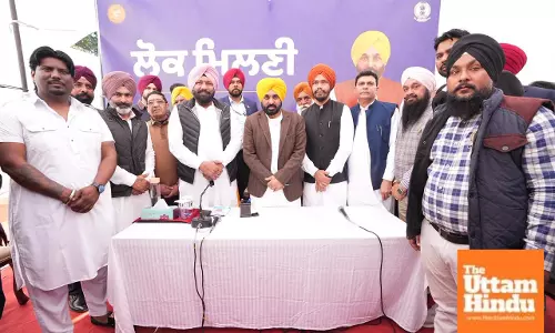 CM Bhagwant Singh Mann reaches Jalandhar for second time in a month, holds Lok Milni