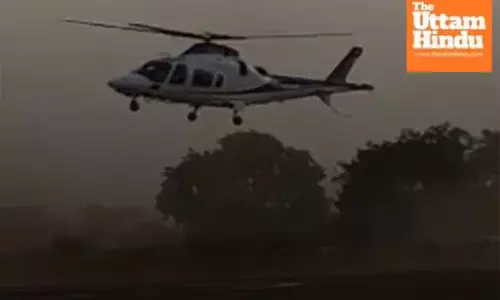 Madhya Pradesh CM’s helicopter moves backwards while taking off, video goes viral
