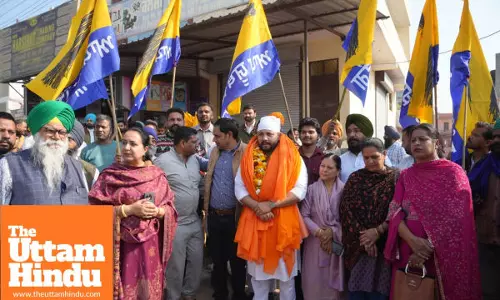 AAP Youth Wings ‘Shukrana Yatra’; Large number of youth participate