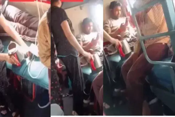 VIRAL WATCH: Woman uses electric kettle in moving train, action likely under railway rules