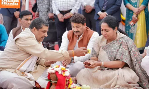 Chief Minister Rekha Gupta performs Bhumi Pujan for permanent building of Kendriya Vidyalaya in Khajuri Khas