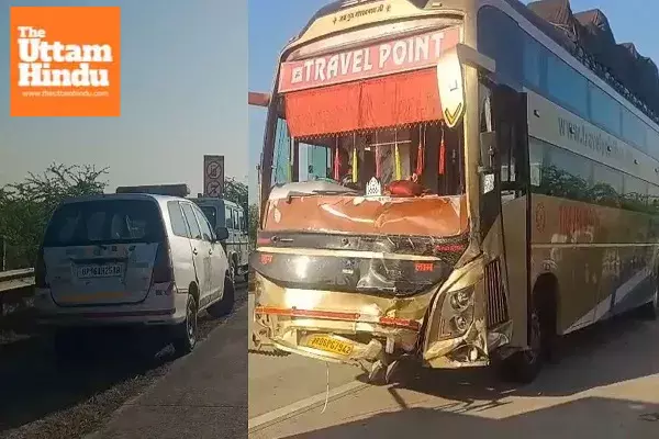 Tragic accident: Double-decker bus hits car, 6 killed on the spot; more than 6 injured Tragic accident: Double-decker bus hits car, 6 killed on the spot; more than 6 injured