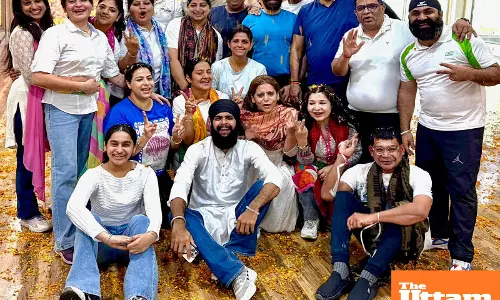 Gymkhana clubs Bhangra crew celebrates Holi with colorful floral tribute