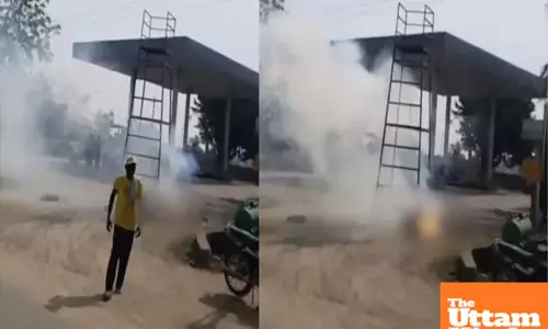 Caught on camera:  Two young men burned alive after iron pole contacts high-tension line
