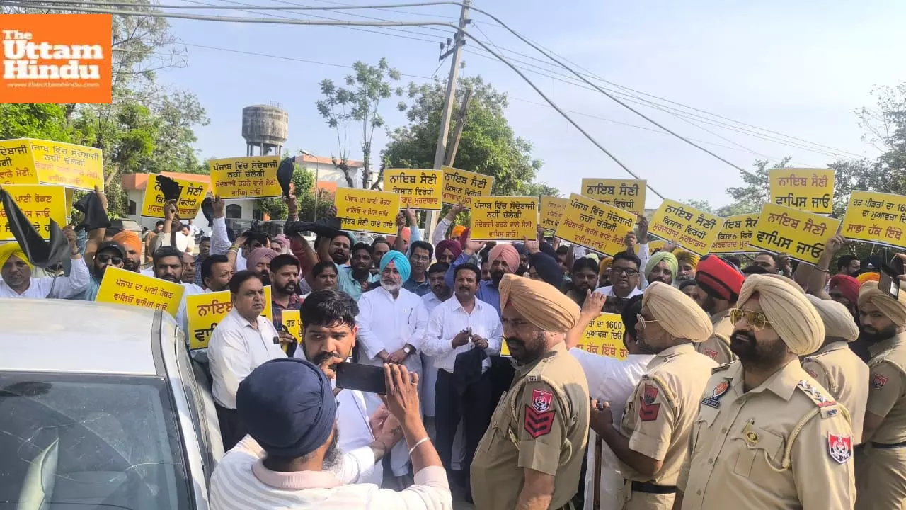 Saini Faces Black Flags in Samana; AAP Stages Protest with ‘Go Back’ Slogans Saini Faces Black Flags in Samana; AAP Stages Protest with ‘Go Back’ Slogans