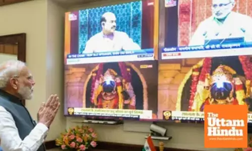 Divine sight in Ayodhya as Surya Tilak of Ram Lalla captivates devotees