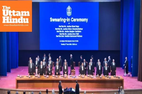 CJI administers oath to five new judges, Supreme Court strength rises to 37