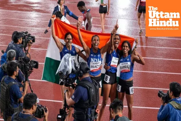 Asian Games: India’s women athletes win 4×400m relay gold, Vithya completes medal hat-trick